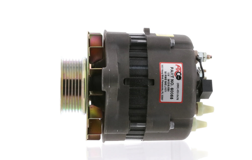 LATE MODEL MERCRUISER 12V 55 AMP MULTIGROOVE SERPENTINE PULLEY ALTERNATOR