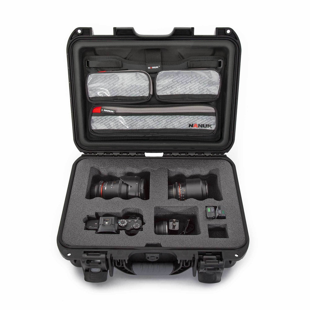 NANUK 920 WATERPROOF HARD CASE W/LID ORG./SONY A7BLACK INTERIOR: 15 X 10.5 X 6.2IN