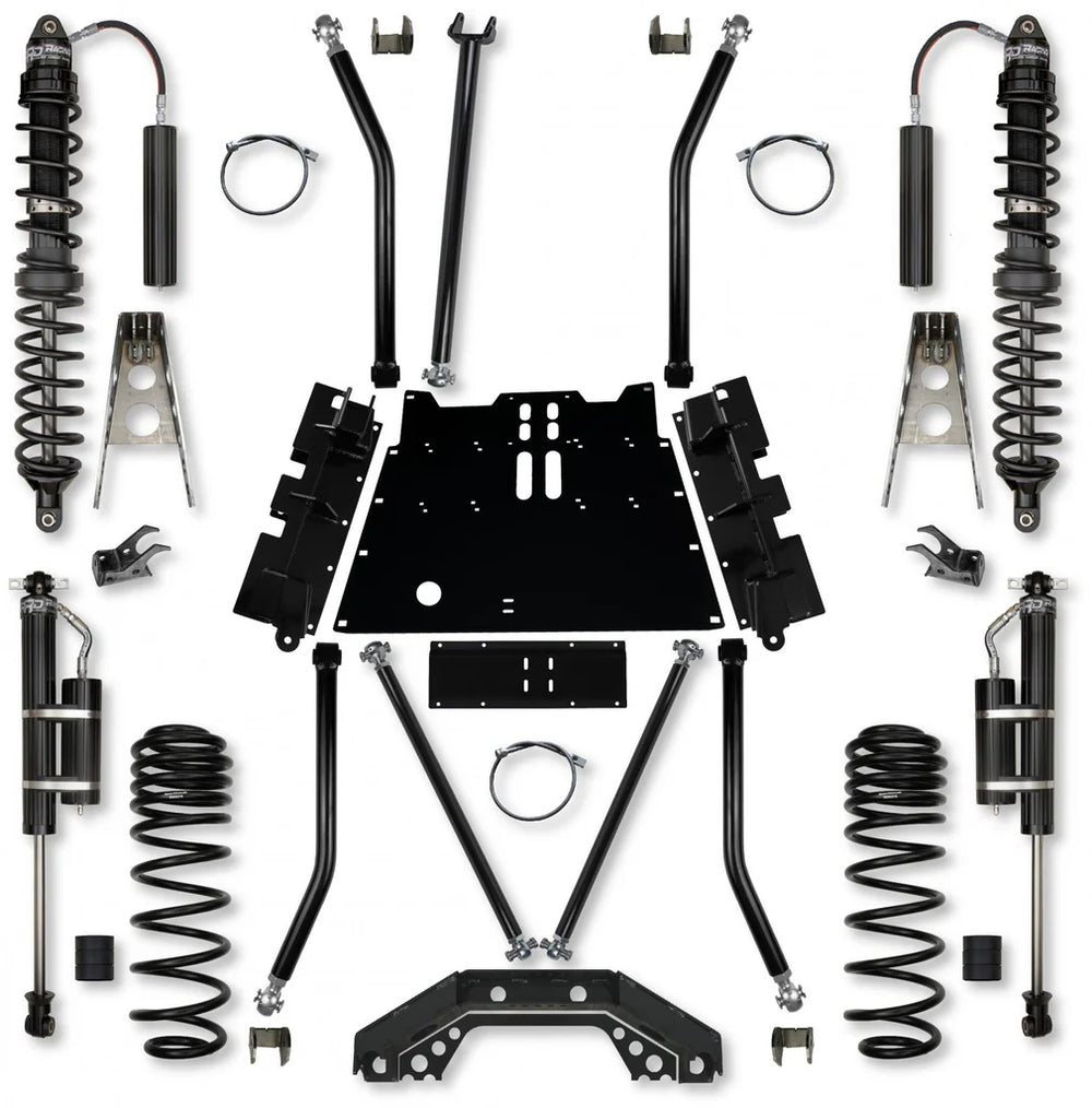 0406 WRANGLER UNLTD LJ FRT/RR 4.5IN X FACTOR X2 FLAT BELLY COIL OVER LONG ARM
