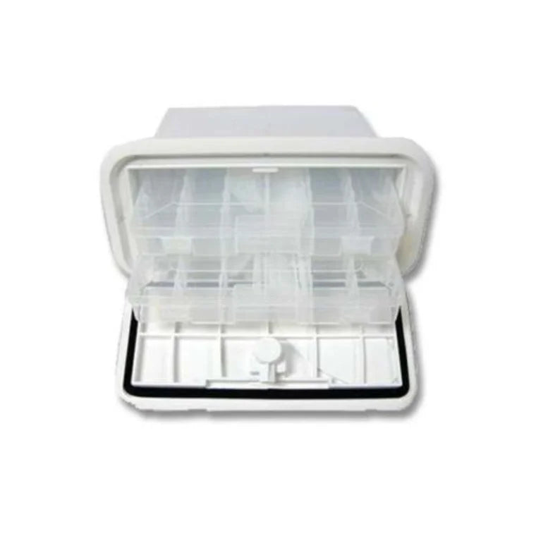13 X 17 POLAR WHITE TACKLE CENTER 4 TRAYS