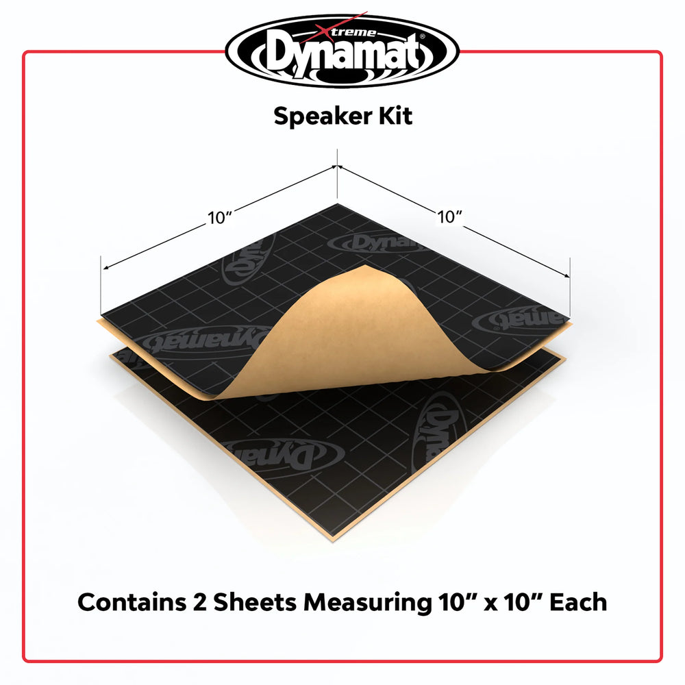 DYNAMAT XTREME SPEAKER KIT; 2 10 X 10 SQUARES/UNIT: 10 UNITS/CS
