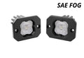 Diode Dynamics Stage Series C1 LED Pod - White SAE Fog Flush ABL (Pair)