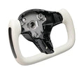 1623 TESLA 3/1923 TESLA Y YOKE STEERING WHEEL NAPPA SIDE LEATHER (WHITE)