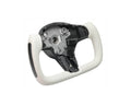 1623 TESLA 3/1923 TESLA Y YOKE STEERING WHEEL NAPPA SIDE LEATHER (WHITE)