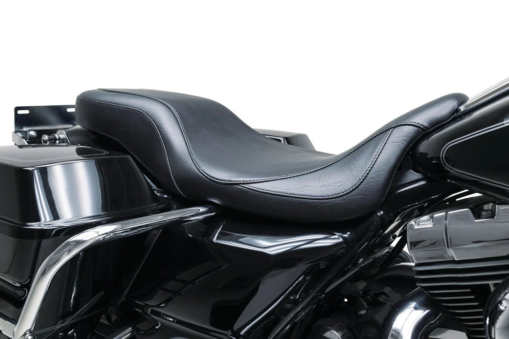 Mustang 08-21 Harley Electra Glide,Rd Glide,Rd King,Str Glide Super Tripper 1PC Seat Carbon - Blac