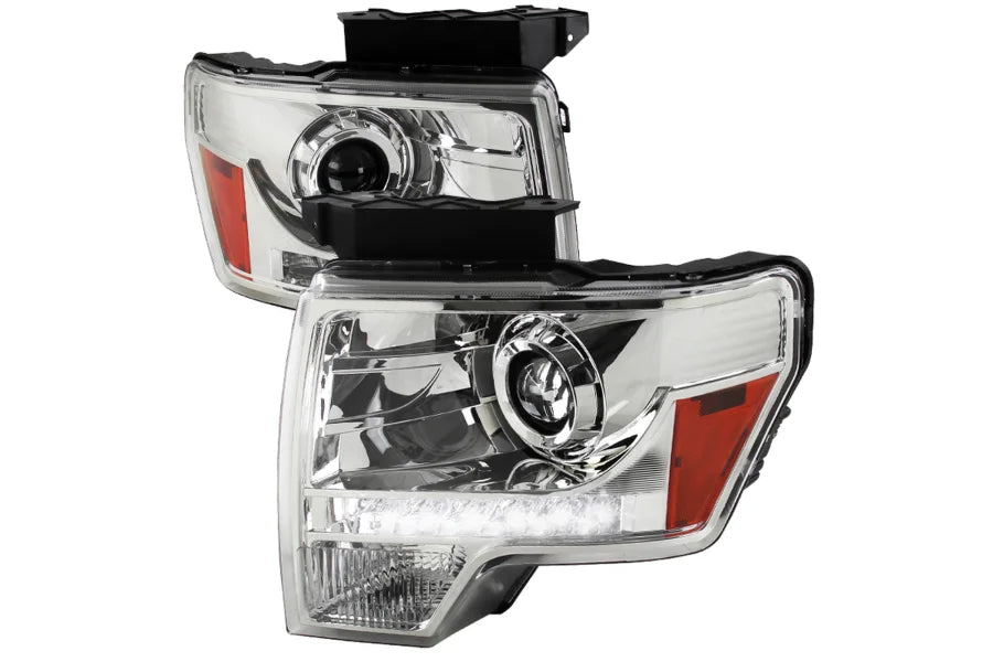 CHROME PROJECTOR HEADLIGHTS WITH LE