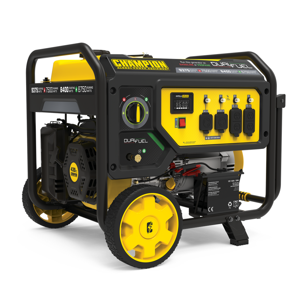 CHAMPION POWER EQUIPMENT 7500WATT GENERATOR W/ELECTRIC START FEATURES DUAL FUEL