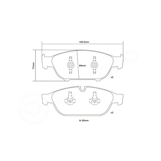 Brembo 12-18 Audi A6 Allroad Quattro HP2 Pads - Front