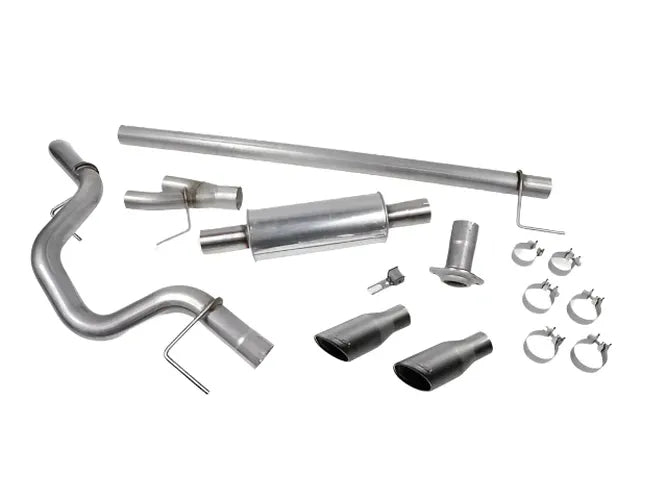 Roush 15-20 F-150 5.0L/3.5L/2.7L Black Tip Cat Back Exhaust