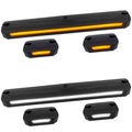 GMC Chevy 07-14 (2nd GEN Body Style) Heavy-Duty (3-Piece Set) Clear Cab Roof Light Lens with Ultra-High Powered Dual Color LED Functions with WHITE or AMBER LEDs