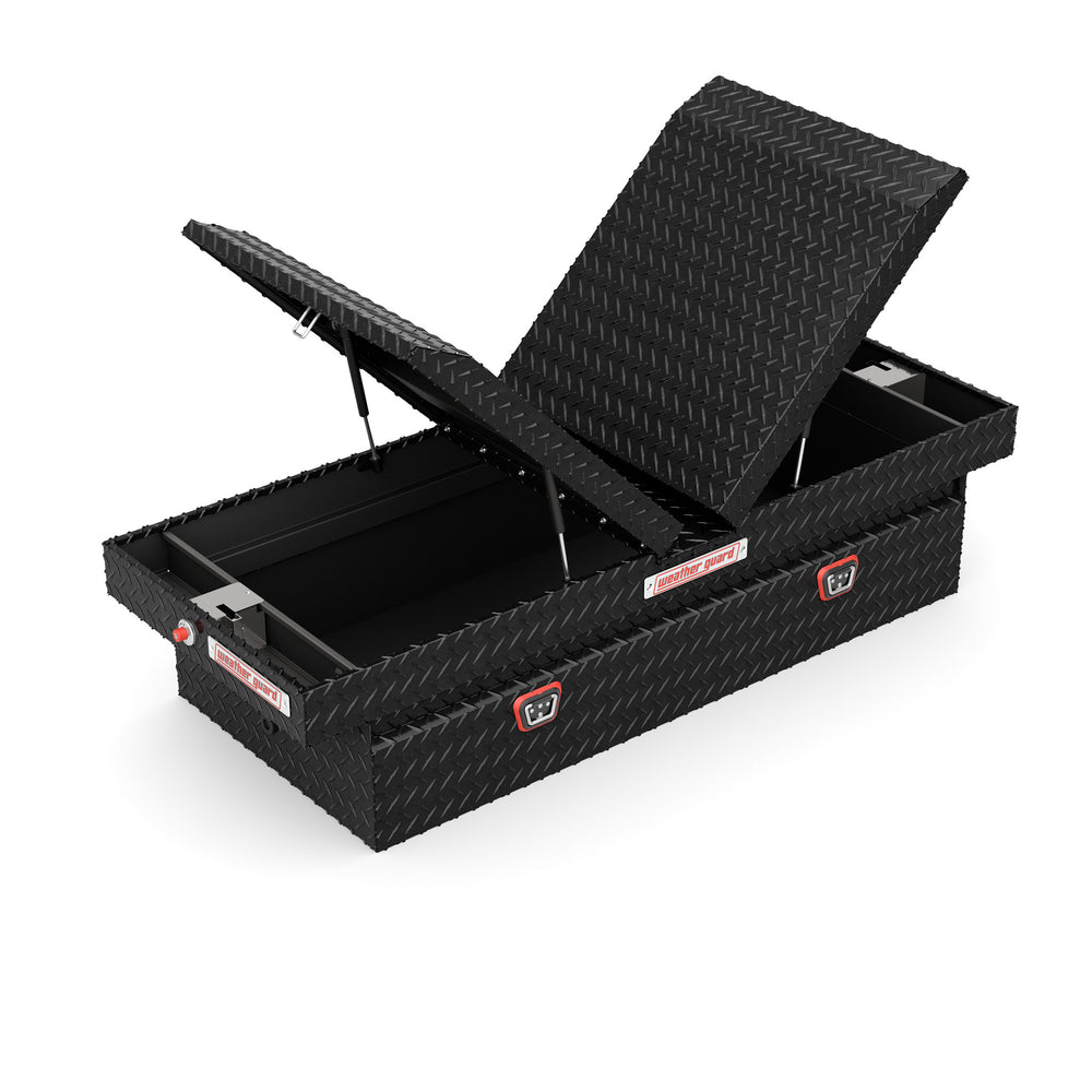 ALUMINUM FULL EXTRA WIDE GULL WING BOX 15.3 CU FT GLOSS BLACK FINISH