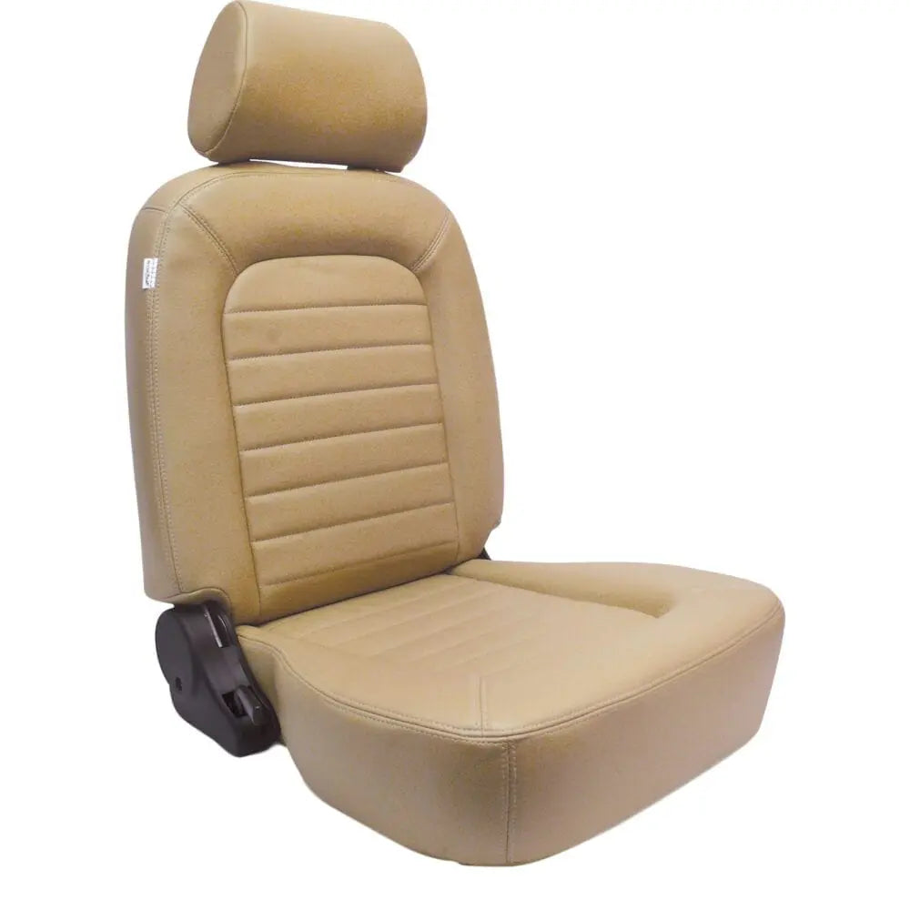 CLASSIC W/HEADREST LOW BACK BEIGE VINYL LEFT