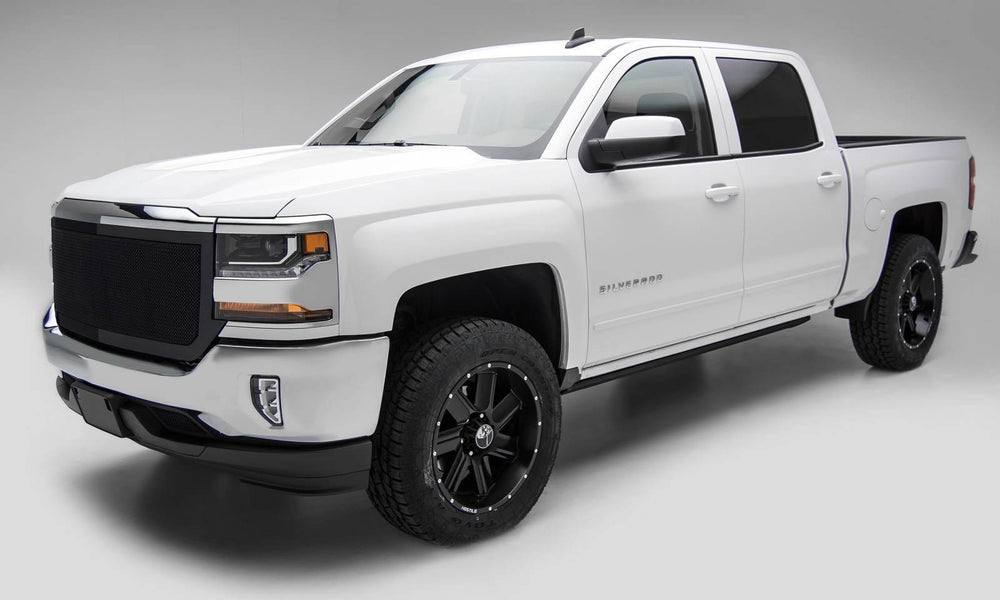 1616 SILVERADO 1500 UPPER CLASS SERIES MAIN GRILLE REPLACEMENT W/ SMALL MESH POWDERCOAT BLK