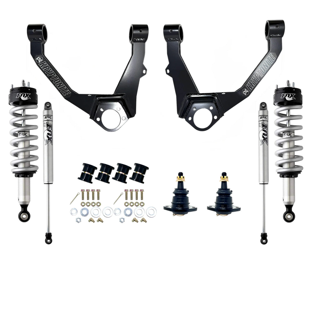 KRYPTONITE STAGE 3 LEVELING KIT WITH FOX SHOCKS 1 2 TON 6 LUG 2014-2018 (KRUCA13)