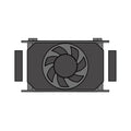 6-Series 25 Row Oil Cooler w/Fan