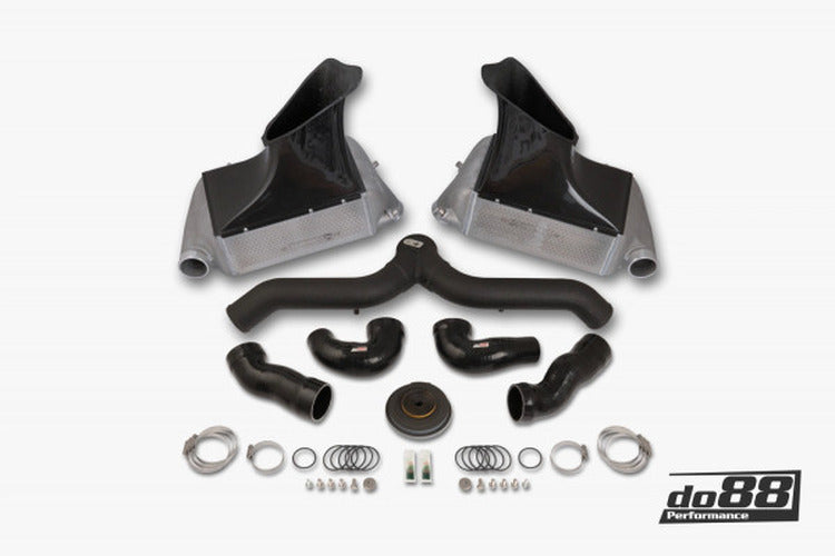 do88 07-09 Porsche 911 Turbo/GT2 (997.1) BigPack Intercooler Kit w/Black Pipe + Inlets