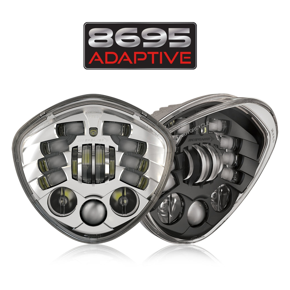 8695A2 MODEL 12V DOT LED DIAMOND ADAPTIVE HEADLIGHT W/CHROME INNER BEZEL