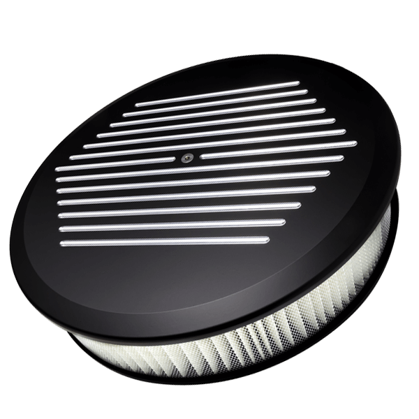 Air Cleaner 14in Round Ball Milled Polished