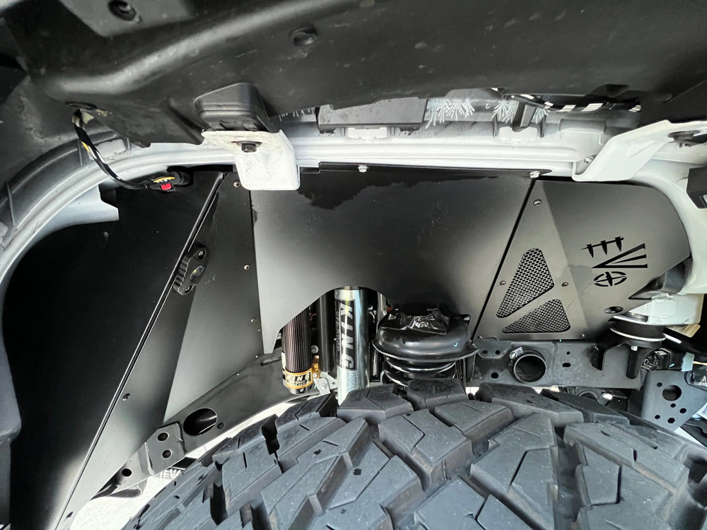 EVO MFG Jeep Diesel Wrangler JL/JLU Gladiator Front Vented Aluminum Inner Fenders Double Throwdown Suspensions