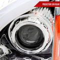 LED BAR PROJECTOR HEADLIGHT CHROME HOUSING CLEAR LENS - SWITCHBACK LED LIGHT BAR - LED SEQUENTIAL SIGNAL - H1 HIGH BEAM H1 LOW BEAM