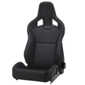 Recaro Sportster CS LH Seat - Black Leather - Carbon Heat /Silver Logo