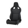 Recaro Sportster CS LH Seat - Black Leather - Carbon Heat /Silver Logo