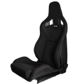 Recaro Sportster CS LH Seat - Black Leather - Carbon Heat /Silver Logo