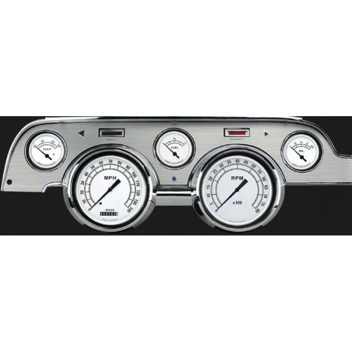 CLASSIC WHITE MUSTANG 67-68 5 GAUGE