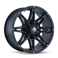 ~(38 lbs. 20X20X10)~ RAMPAGE (8090) MATTE BLACK 18X9 5-150/5-139.7 -12MM 110MM