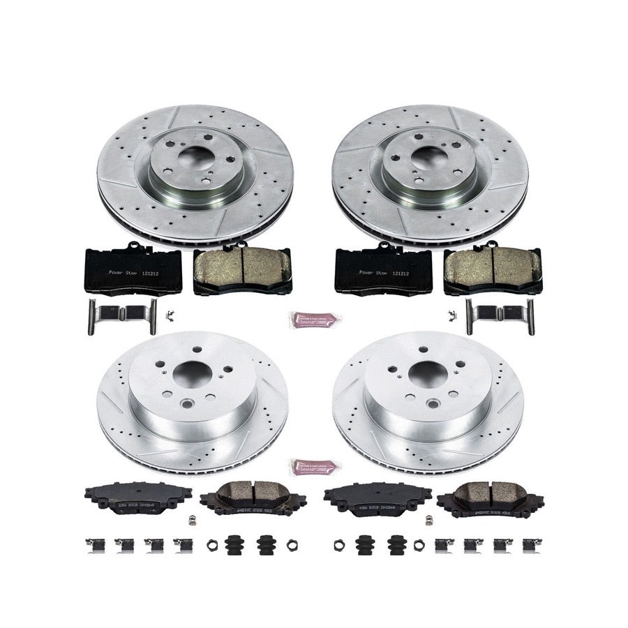 Power Stop 14-15 Lexus IS350 Front & Rear Z23 Evolution Sport Brake Kit