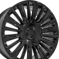 22 IN REPLICA WHEEL FITS CADILLAC ESCALADE CA92 BLACK 22X9