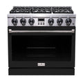 36" GAS PRO-STYLE RANGE + BLACK DOO