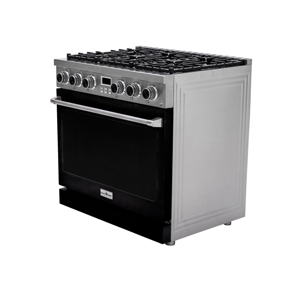 36" GAS PRO-STYLE RANGE + BLACK DOO