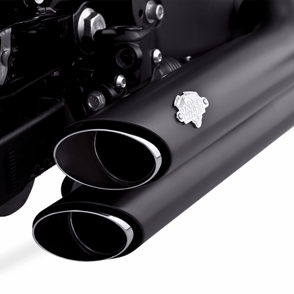 Vance & Hines 18-22 Harley Softail Wide Tire Shortshots Staggered Exhaust System - Black