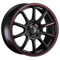 SSR GTV05 4x100 15x5.0 Offset 45 Flat Black w/ Red Line