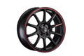 SSR GTV05 4x100 15x5.0 Offset 45 Flat Black w/ Red Line