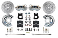LEED Brakes Spindle Kit with Drilled Rotors and Zinc Plated Calipers