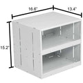 SHELF CUBE TWOSHELF STACKABLE CABINET 17 X 15 X 13IN WHITE STEEL