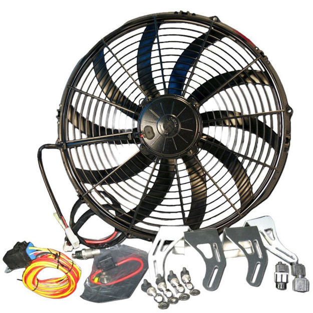 ADVANCE ADAPTERS FAN KIT-16 SPAL HP PUSHER CURVED BLADE 2070CFM