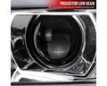PROJECTOR HEADLIGHT -CHROME HOUSING - CLEAR LENS - LED TUBE