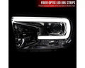 PROJECTOR HEADLIGHT -CHROME HOUSING - CLEAR LENS - LED TUBE