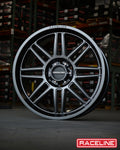 Aluminum Wheels 18x9 Split 948B Satin Black 18 Offset 8 on 170 Bolt Pattern 125.2 Bore Raceline