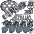 Eagle Chevy 350 1Pc 3.480in Crank 6.000in I-Beam Rods 4.060in Pistons 168 Tooth FP Balanced Assembly