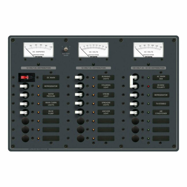 PANEL 120VAC8POS W/MAINS DC16POS