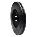 R1 00-03 BMW M5 Left Front Drilled & Slotted Black Brake Rotor