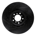 R1 00-03 BMW M5 Left Front Drilled & Slotted Black Brake Rotor