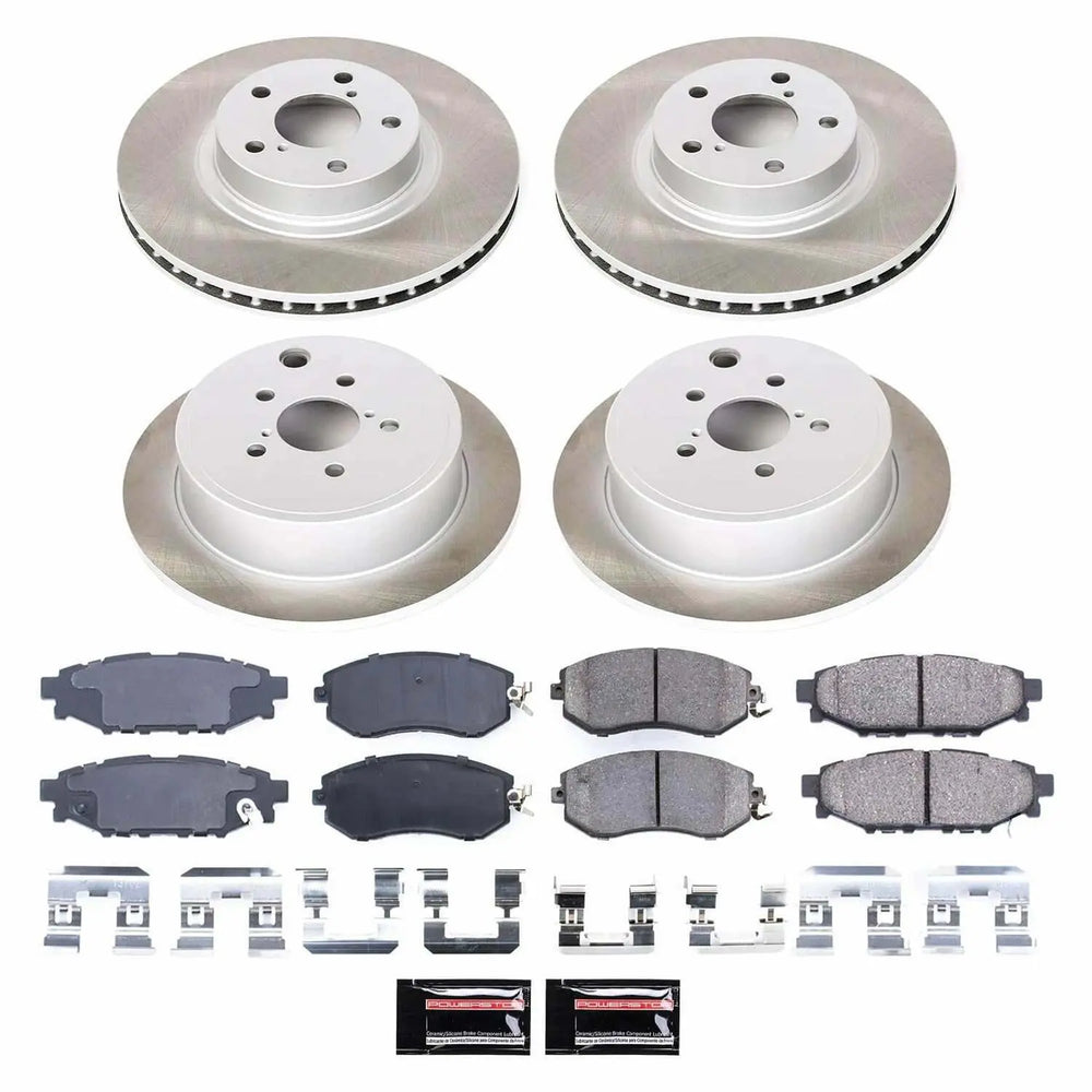 Power Stop 13-16 Subaru BRZ Front and Rear Semi-Coated Rotor Kit