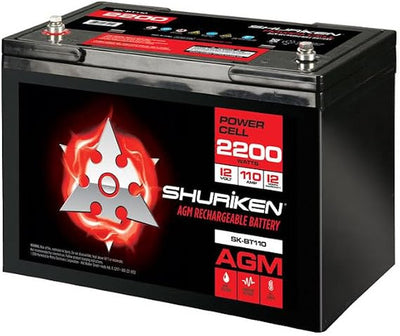 2200W 110AMP HOURS COMPACT SIZE AGM 12V BATTERY