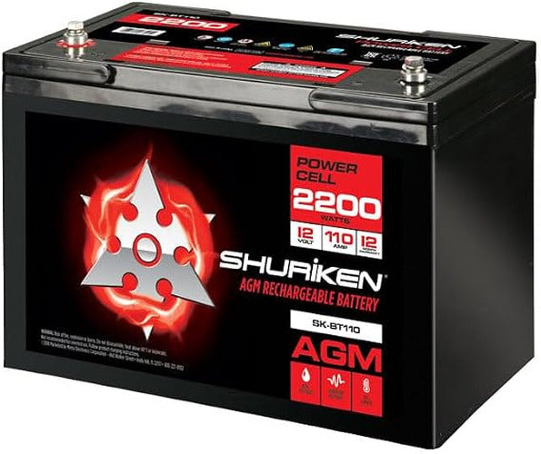 2200W 110AMP HOURS COMPACT SIZE AGM 12V BATTERY