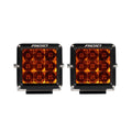 LED Light Pods D-XL Amber PRO Pair Surface Mount Brackets and Hardware Vibration Dampeners Wire Harness & Switch Rigid Industries